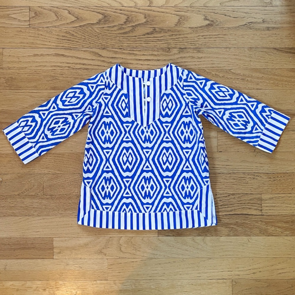 KELLYS KIDS NWOT Royal Blue Geometric Print Tunic